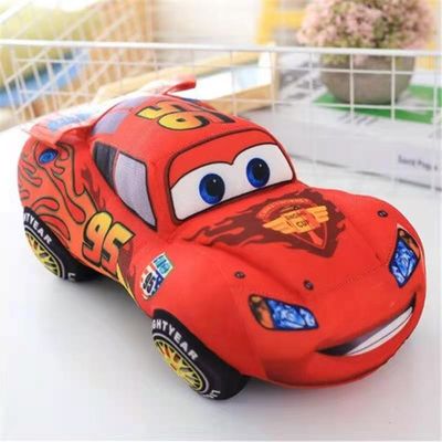 25cm Auto Toy Printing Logo van Mcqueen van de Douane de Beeldverhaal Gevulde Auto Rode