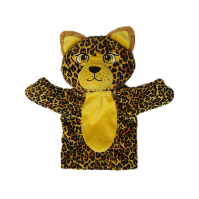 Van het de Pluchespeelgoed van nieuwigheidstiger leopard plush animal puppet de Zachte Handpoppen