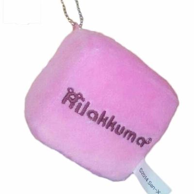 Het vierkante Roze draagt Pluche de Zeer belangrijke ketting Gevulde Doll Tegenhanger Widgets aanpast