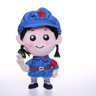 25cm Lichtblauw Militair Eenvormig Kort Doll van het Pluchemeisje Pluchespeelgoed