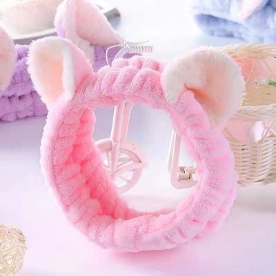Leuke Cat Ears Simple Makeup Plush-het Haarband Zacht Toy Accessories van de Hoofdbandpluche