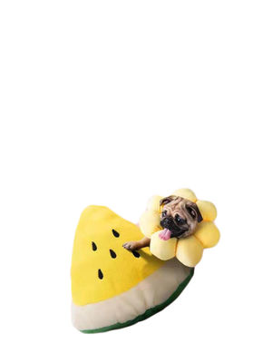 De pizza vormde Gevuld het Speelgoed100% pp Katoen van Hondtoy vocal pet molars plush
