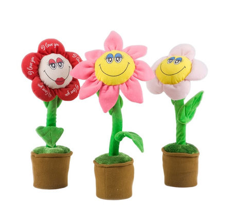 40cm en het Zingen Ingemaakte Pluche die Grappige Bloem Toy Home Decoration Flower dansen