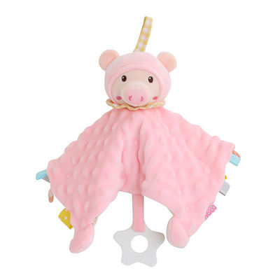 Van het katoenen van de Pluchetoy non shedding animal shaped Beeldverhaalspeeksel van de de Pluchebaby het Speekselhanddoek
