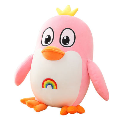 OEM Pluche Toy For Home Decoration van de Hand de Wasbare 20cm Roze Pinguïn