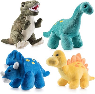Het groene stuk speelgoed van de Tyrannosauruspluche met lang gericht die de pluchestuk speelgoed van de tandena dinosaurus van in reliëf gemaakte het scheren pluche wordt gemaakt