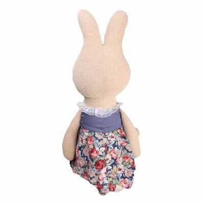Het in te ademen Bunny Stuffed Plush Toys Floral-Zachte Stuk speelgoed van het Rokkonijn