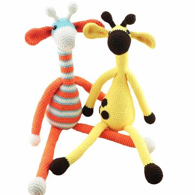 Met de hand gemaakt haak Doll het Breien Babygiraf Aangepaste Groothandel