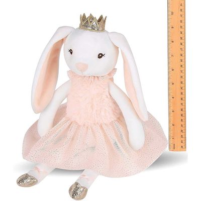 Glanzende Roze het Konijnpluche Toy In Short Skirt van Kroon Lange Oren