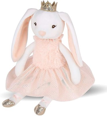 Glanzende Roze het Konijnpluche Toy In Short Skirt van Kroon Lange Oren