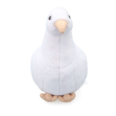 OEM Innovatieve Witte Duif Toy With Polypropylene Cotton Filling