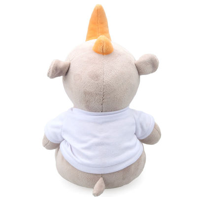 25cm Levensechte Polypropyleen Katoenen het Vullen Rinocerospluche Toy For Baby