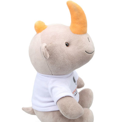 25cm Levensechte Polypropyleen Katoenen het Vullen Rinocerospluche Toy For Baby