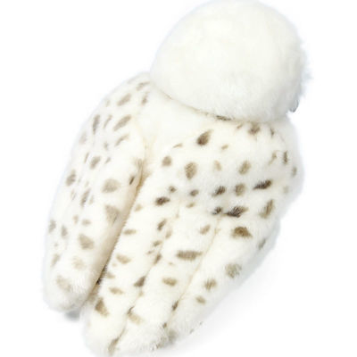 EN71 machine Wasbaar Hoofd Draaibaar Wit Owl Plush Toy
