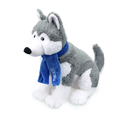 Korte Pluchesimulatie Husky Stuffed Toy With Scarf ISO9001