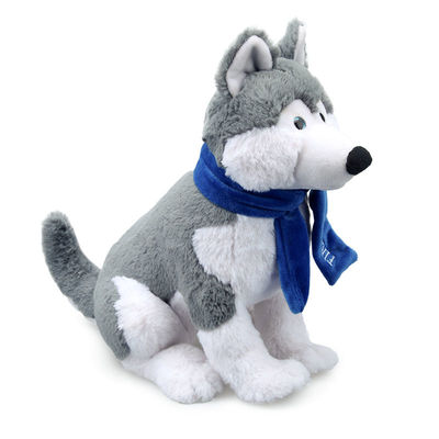 Korte Pluchesimulatie Husky Stuffed Toy With Scarf ISO9001