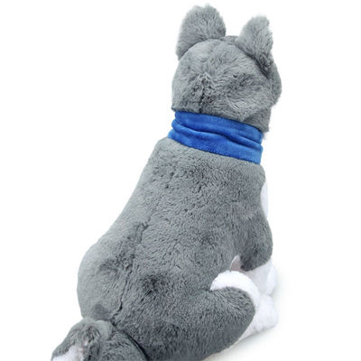 Korte Pluchesimulatie Husky Stuffed Toy With Scarf ISO9001