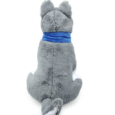 Korte Pluchesimulatie Husky Stuffed Toy With Scarf ISO9001
