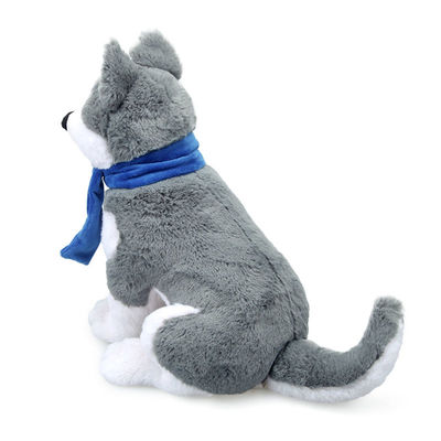 Korte Pluchesimulatie Husky Stuffed Toy With Scarf ISO9001