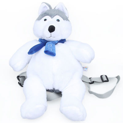 35cm Wasbaar Kleuren Veilig Beeldverhaal Husky Plush Backpack