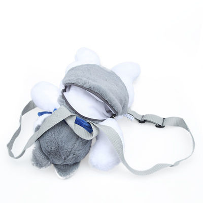 35cm Wasbaar Kleuren Veilig Beeldverhaal Husky Plush Backpack