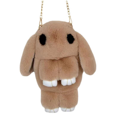 De lichtbruine Geslingerde Rugzak Rex Rabbit Bunny Plush Bag van het Pluchekonijn