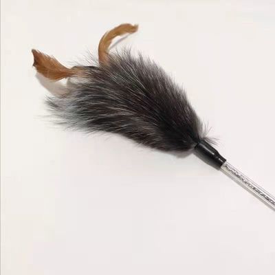 Het plagen Huisdierenpluche Cat Toy Fox Feather Plush Teasing Cat Stick With Handle